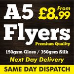 A5 Flyers Leaflets Printed Full Colour 150gsm 350gsm - A5 Flyer Printing NextDay