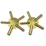CLOCK WINDING KEYS brass spider odd/even pair all sizes key wind old clocks