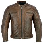 Men's Leather Motorbike Motorcycle Jacket Touring With Genuine Biker Armour