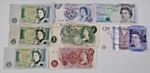 1960-2007 Bank of England Banknotes Job Lot x8 Vintage UK Notes
