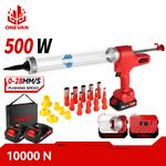 6-Speed Electric Cordless Caulking Gun DIY Silicone Sealant Gun Kit 2 Batteries