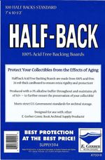 HALF BACKS STANDARD SIZE PACK OF 100 GERBER 7" x 10 1/2" #700HB Comic Boards