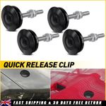 4x 100mm Long Push Button Quick Release UK Car Bumper Hood Pin Bonnet Lock Latch
