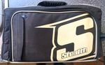 Stealth Padded Nylon mx goggle storage with Adjustable Dividers, Black/Beige