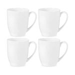 Royal Worcester Serendipity White Set of 4 Barrel Shape Mugs