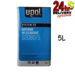 U-Pol S2080/5 2K Lacquer HS Super Crystal Clear Coat 2:1 5 Litre Can Upol