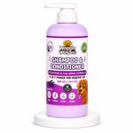 Waggle Wonders 4 in 1 Dog Shampoo & Conditioner Puppy Lavender Detangling 500ml
