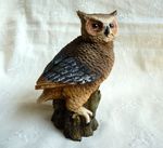 Vtg Castagna Owl Figurine Alabaster Resin Made in Italy Original Box