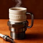 Funny Spark Plug Mug Unique Drinking Cup Office Decor Tea Mugs  Car Enthusiast