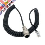 UK Stock Round 8 Pin To 8 Pin RJ-45 Mic Adapter Cable for Yaesu MD-200 100 MH-31