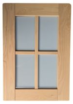 Light oak glazed kitchen cupboard cabinet door 720 x 495 x 20 mm