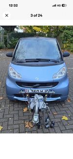 2010 Smart Fortwo 1.0 Auto Roadster Motorhome Tow Car With Braked Towing Frame