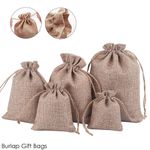 Van Der Linn Burlap Gift Wedding Favours Bags Jute Hessian Gift Pouch 8 Sizes
