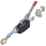 4 Ton hand Operated Cable Winch Puller Turfer With 3 Grab Hooks 3 Metre Cable