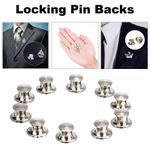 Locking Pin Backs Pin Locks Keepers for Enamel Lapel Pins Badges-No Tool Needed