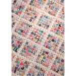Vintage 1930's Handmade Yo-Yo Quilt Multi-Color Coverlet XL 93x88 Suffolk Puff