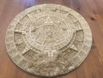 Aztec Mayan Calendar Stone & Resin Wall Plaque Inka Sun Design 12" 30cm Diameter