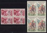 Laos 1960 : Refugees - 4x Good Set VF MNH Stamps in Blocks - Catalog Value : 56€
