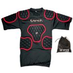 Viper Rugby Shoulder Pads Body Armour Training Fitness Protective Pads BLK/RED