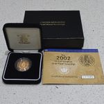 2002 United Kingdom Gold Proof Sovereign Coin Boxed With  Case & COA