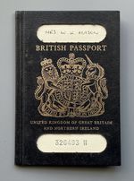 1991 BRITISH 10 YEAR PASSPORT 326493 W with ENTRY and EXIT STAMPS (Mrs W. Mason)