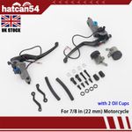 1 Pair Brake Clutch Master Cylinder Hydraulic kit fit for 22mm 7/8"  Motorcycle 