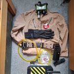 Ghostbusters Cosplay Coveralls + Belt + Holster + Gloves + hoses + Goggles 