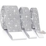 Rhinestone Tape Sticker Rolls Strip Self Adhesive 1 Meter Diamante 2mm Crystal