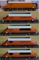 Custom JGA RMC Roadstone Aggregate Bogie Hopper Wagon Bachmann OO