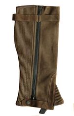 New Ladies Mens Brown Washable Amara Horse Riding Half Chaps Gaiter 5 Sizes