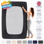 Full Fitted Bed Sheet Extra Deep 25 cm Single Double Super King Size Sheets UK
