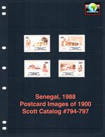 $5.00 Scott Value  - 1988 SENEGAL Vintage Photographs West Africa CV MNH NH UMM