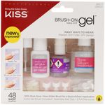 KISS Brush On Gel Nail Kit Professional DIY All In One Set with Tips & Glue