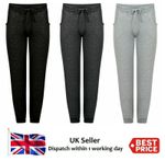 2X LADIES FLEECE SLIM FIT JOGGING TRACKSUIT BOTTOMS JOGGERS WOMENS TROUSERS UK