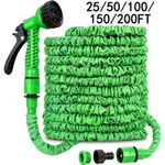 Expandable Garden Hose Pipe 25ft to 250ft Anti Kink 7 Function Water Spray Gun