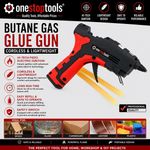 Butane Gas Glue Gun  Portable Piezo Cordless Lightweight Hot  Craft Tool 
