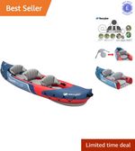 Comfortable Portable 3-Person Inflatable Kayak - Ideal for Family Outings
