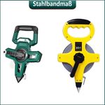 30/50/100m Carbon Steel Tape Measure Surveyors Long Reel Roll Measuring Meter