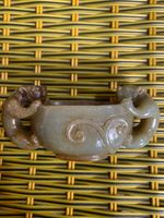 Excellent Rare Chinese Old HeTian Jade Hand Carved *2Beasts* Bowl