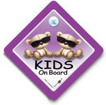 Kids On Board, Kids On Board Car Sign, Baby On Board Sign, Suction Cup Car Sign
