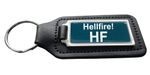 Hellfire! Train Depot Black Leather Keyring (Rectangle)