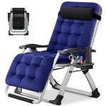 Folding Chair Recliner Chair for Bedroom and Living Room with Removable Cushion