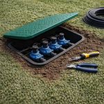 Jumbo Irrigation Valve Box Underground Access Box Green Lid Fits Up to 6 Valves