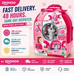 The Pet Set Kids 3 in 1 Pets Play Set Backpack Carry Case Pet Care Toy Gift for