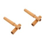2Pcs Portable Bamboo Document Tubes Waterproof Cylinder for Poster Storage