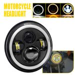 7 Inch 12V Motorcycle Headlight Hi Lo Beam With Turn Signal Light Indicator Lamp