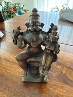Indian bronze: 18thC Narasimha Lakshmi