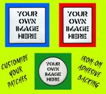 PATCHES CUSTOMIZE YOUR OWN IMAGES iron on adhesive backing punk rock metal goth