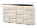 Mobile Bar 240cm LED Portable Event Counter Ivory |Soft Grid