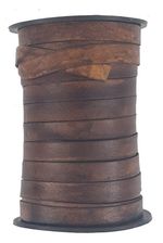 Brown flat Leather cord 10 mm wide x 1 mm thick
